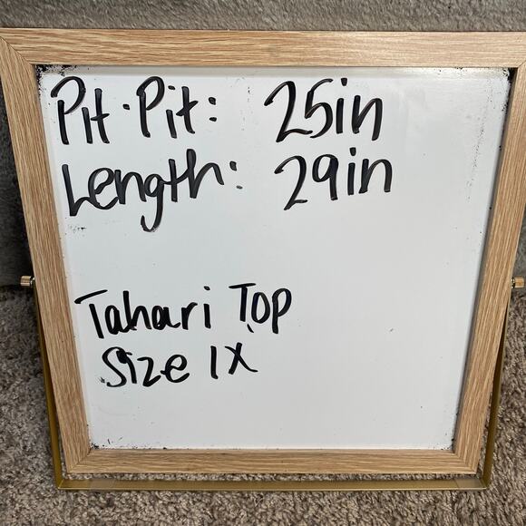 Tahari 100% Linen Tee Womens 1X Plus Size Lightweight Gauzy Beachy - Picture 12 of 12